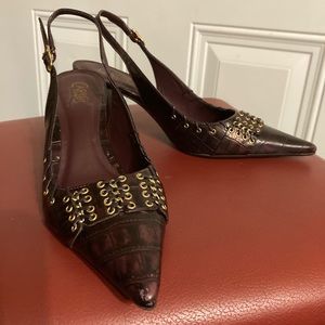 Carlos Santana Leather Whipped Heels 7 1/2M
